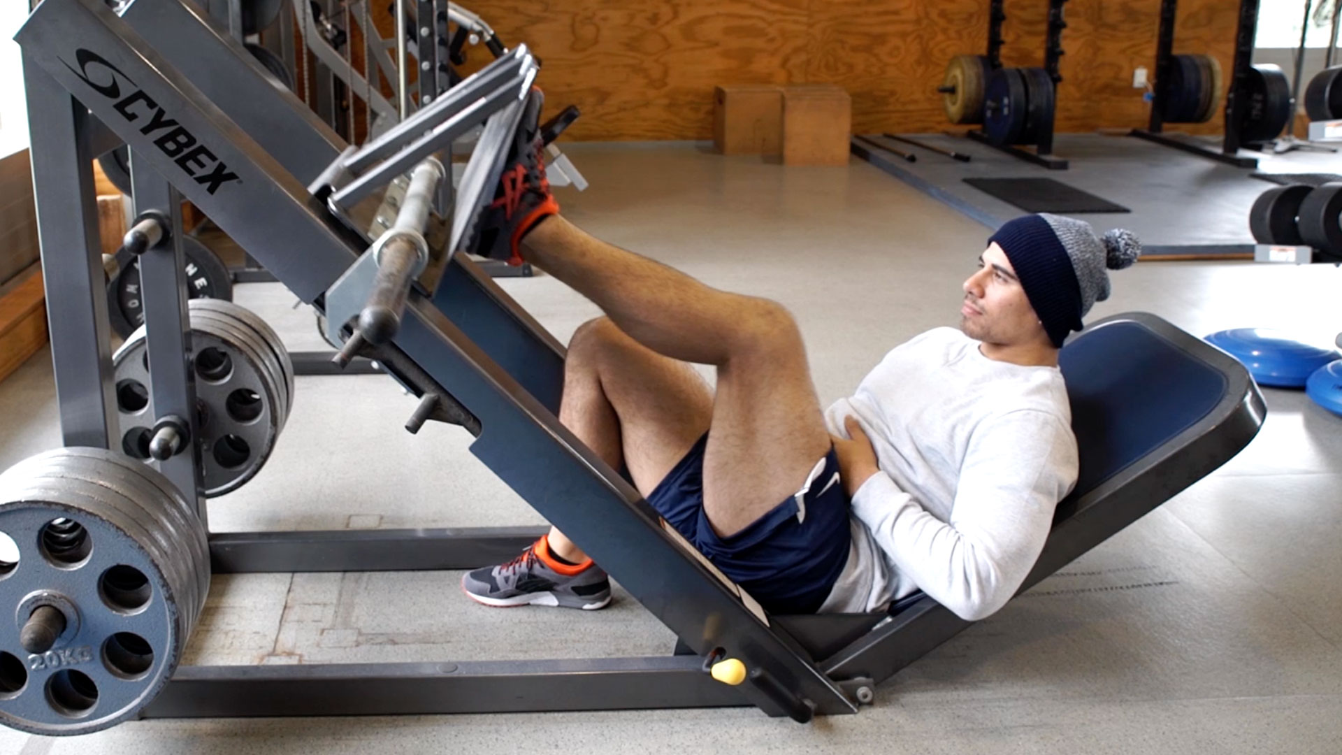 Hip extension, side lying leg raise, gym cycling, leg press, reverse leg curls
