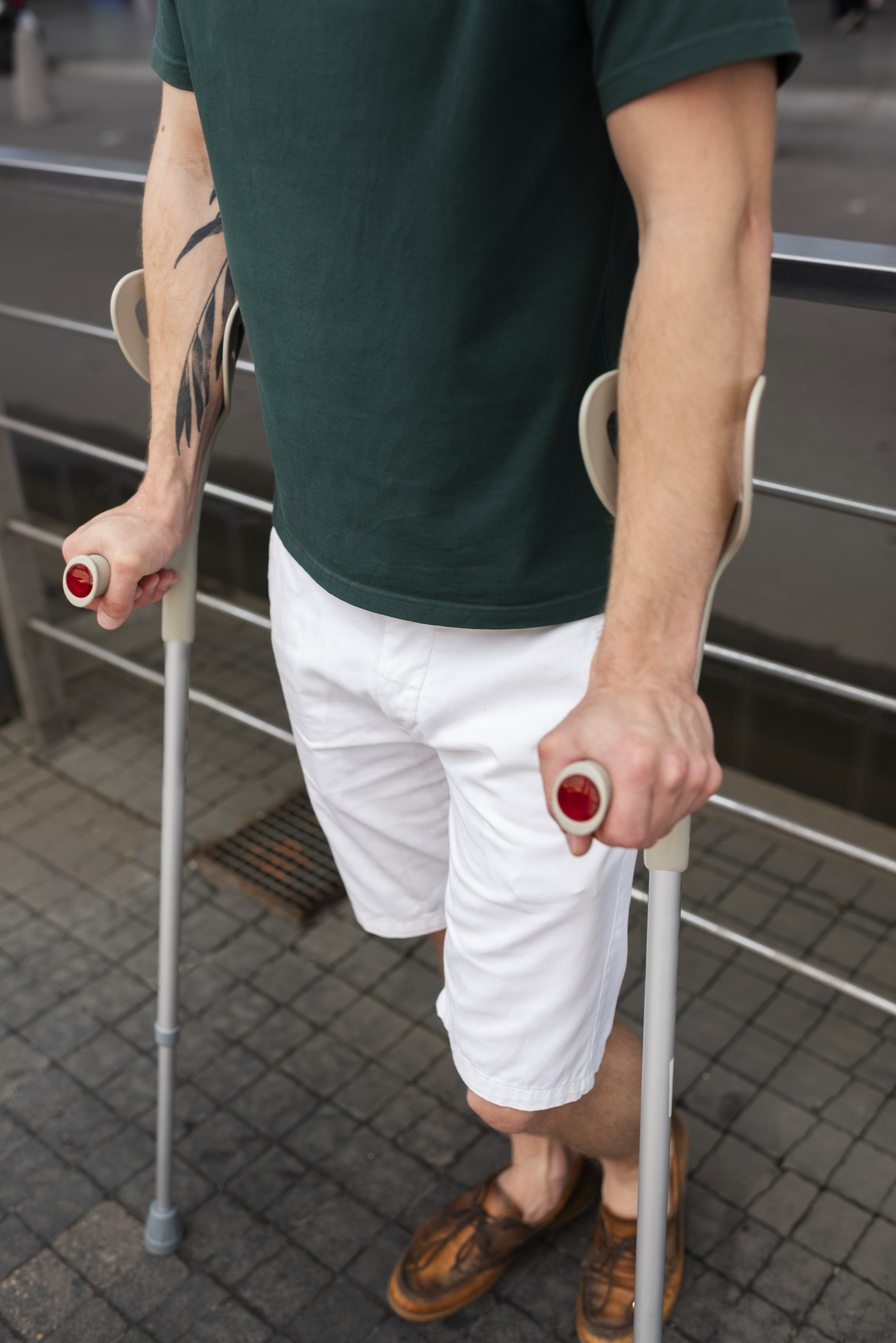 Early ambulation with walker or crutches